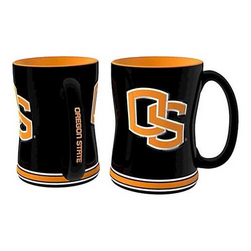 Oregon State Beavers Coffee Mug 14oz Sculpted Relief