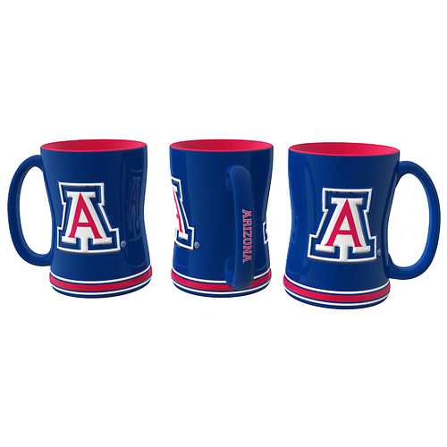 Arizona Wildcats Coffee Mug 14oz Sculpted Relief Special Order