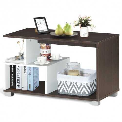 2-tier Rectangular Modern Console Table Coffee Table